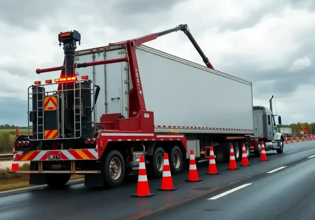 Hoe werkt de berging van een vrachtwagen?